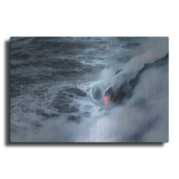 Luxe Metal Art 'Breath of Earth' by Chris Moyer, Metal Wall Art, 24"x16"