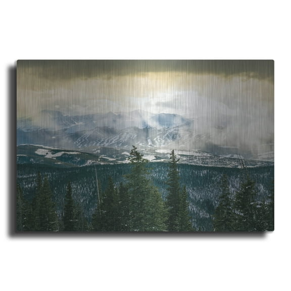 Luxe Metal Art 'Breckenridge, Colorado' by Luxe Metal Portfolio, Metal Wall Art, 36"x24"
