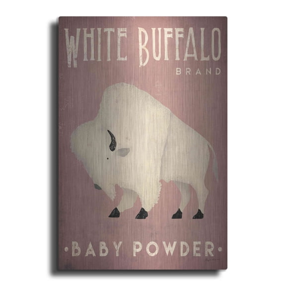 Luxe Metal Art 'Buffalo Bison IV' by Ryan Fowler, Metal Wall Art, 16"x24"