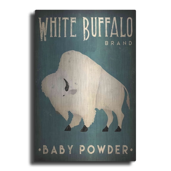 Luxe Metal Art 'Buffalo Bison V' by Ryan Fowler, Metal Wall Art, 24"x36"