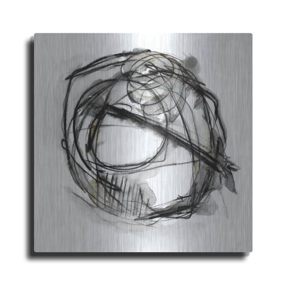 Luxe Metal Art 'Bumble Bee Flight 1'  by Ethan Harper Metal Wall Art, 24" x 24"