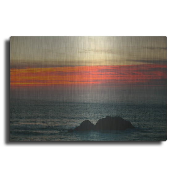 Luxe Metal Art 'Burning Sky' by Luxe Portfolio, Metal Wall Art, 24"x16"