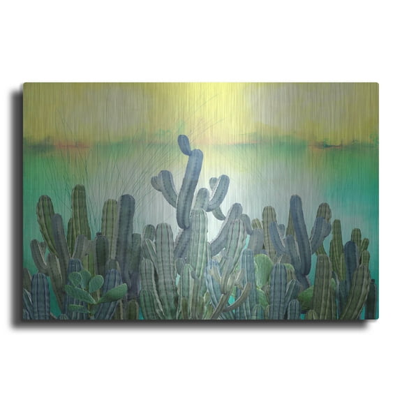 Luxe Metal Art 'Cactus' by Mark Ashkenazi Metal Wall Art, 24" x 16"