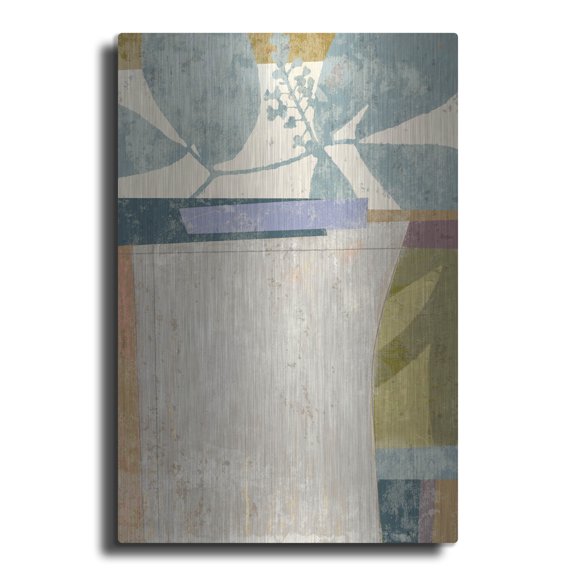 Luxe Metal Art 'Calla 1' by Suzanne Nicoll, Metal Wall Art, 12"x16"