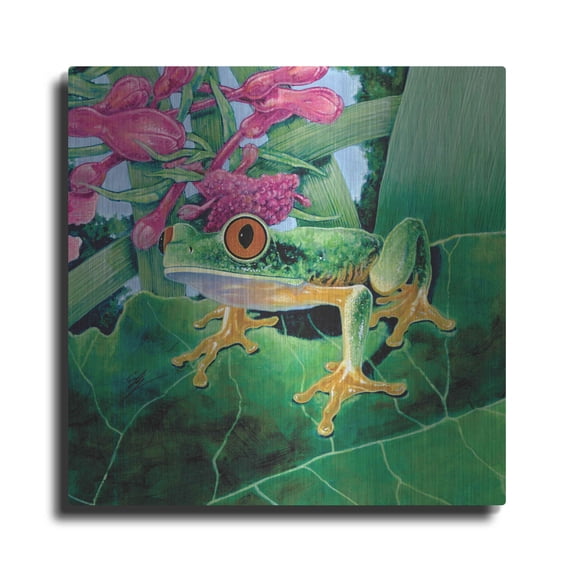 Luxe Metal Art 'Calli' by Durwood Coffey, Metal Wall Art, 36"x36"