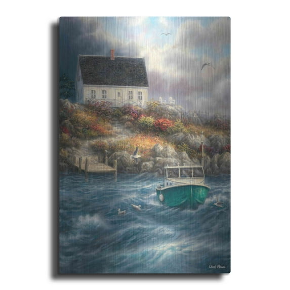 Luxe Metal Art 'Cape Cod Afternoon' by Chuck Pinson, Metal Wall Art, 16"x24"