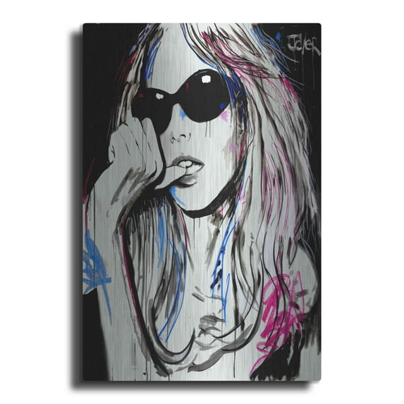 Luxe Metal Art 'Catch Ya' by Loui Jover, Metal Wall Art, 24"x36"