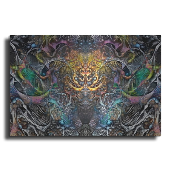 Luxe Metal Art 'Cernunnos' by Pedro Gavidia, Metal Wall Art, 16"x12"
