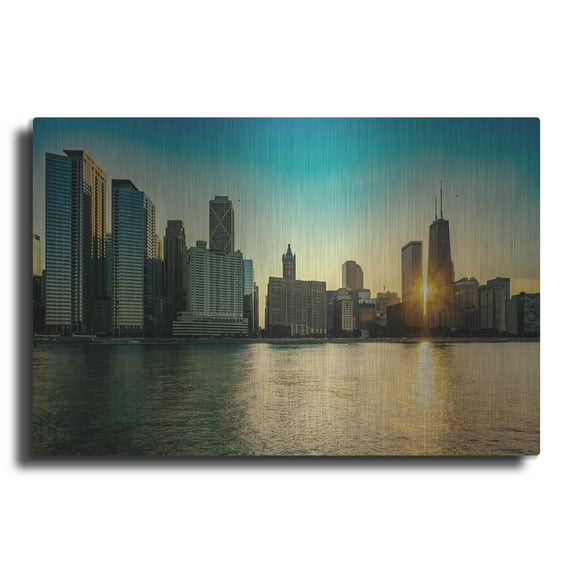 Luxe Metal Art 'Chicago - Air and Water Show' by Luxe Portfolio, Metal Wall Art, 24"x16"