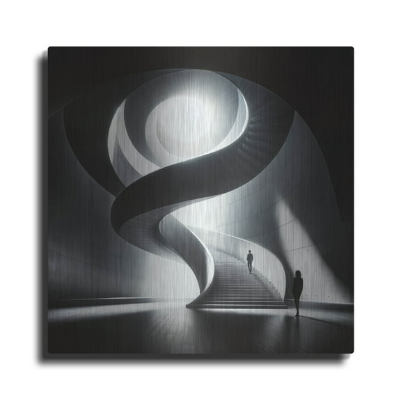Luxe Metal Art 'Choose Your Path 3' by KIR.DART Metal Wall Art, 36" x 36"