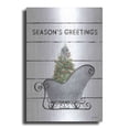 thumbnail image 1 of Luxe Metal Art 'Christmas Sled with Tree' by Lori Deiter, Metal Wall Art, 24"x36", 1 of 9