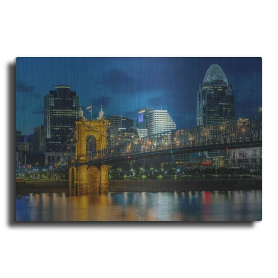 Luxe Metal Art 'Cincinnati' by Luxe Portfolio, Metal Wall Art, 16"x12"