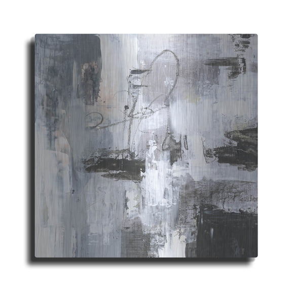 Luxe Metal Art 'Cinder Composition I' by Victoria Borges, Metal Wall Art, 36"x36"