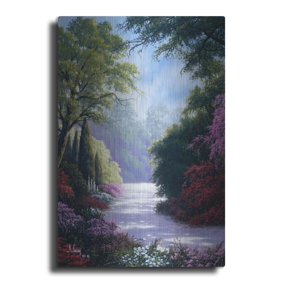 Luxe Metal Art 'Clody day' by Anthony Casay, Metal Wall Art, 12"x16"