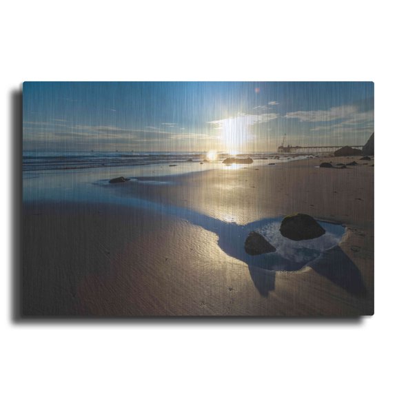 Luxe Metal Art 'Cloud Pool' by Chris Moyer, Metal Wall Art, 16"x12"