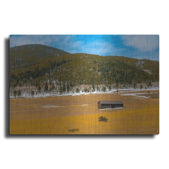 Luxe Metal Art 'Colorado Barn' by Luxe Metal Portfolio, Metal Wall Art, 24"x16"
