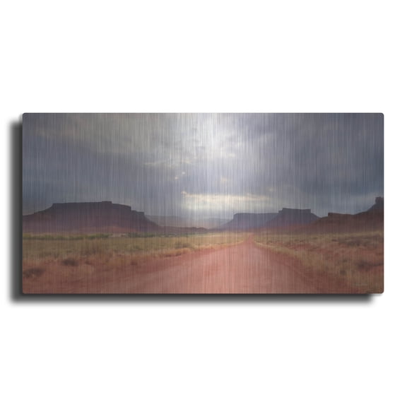 Luxe Metal Art 'Colorado Country Roads' by Lori Deiter, Metal Wall Art, 24"x12"