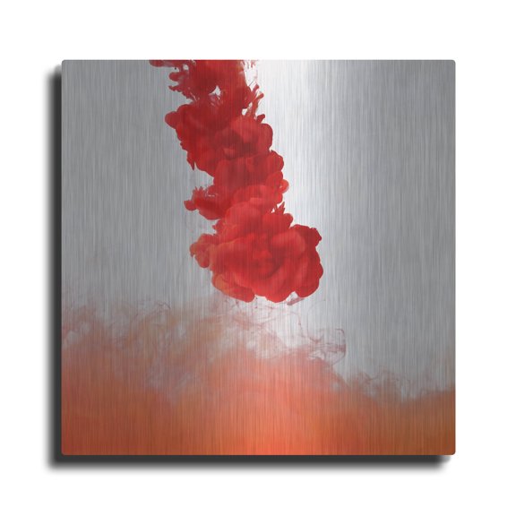 Luxe Metal Art 'Colored Smoke Under Water' by Luxe Portfolio, Metal Wall Art, 36"x36"