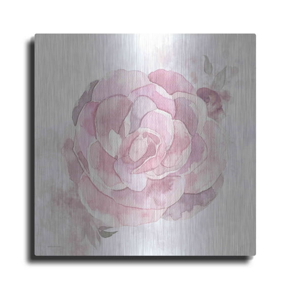 Luxe Metal Art 'Cottage Peony II' by Bluebird Barn, Metal Wall Art, 24"x24"