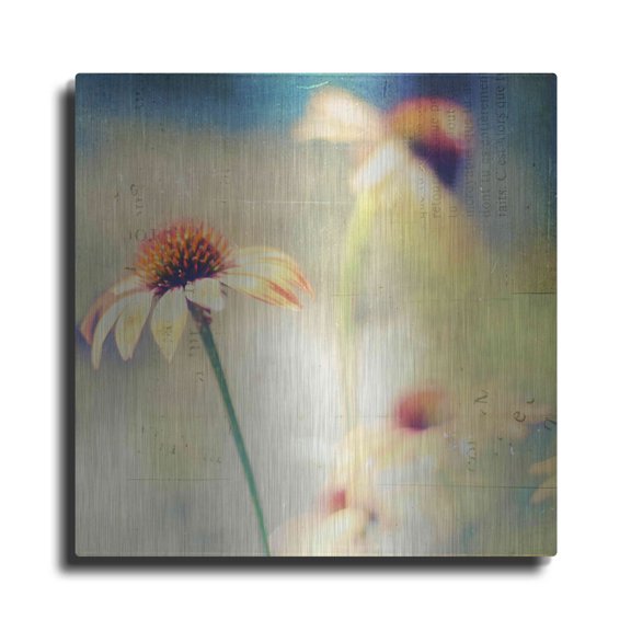 Luxe Metal Art 'Courage Is Fear That Has Said Its Prayers' by Dawn D Hanna, Metal Wall Art, 12"x12"