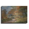 thumbnail image 1 of Luxe Metal Art 'Covered Bridge' by Bill Makinson, Metal Wall Art, 36"x24", 1 of 9