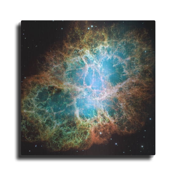 Luxe Metal Art 'Crab Nebula Supernova' by NASA's Hubble Space Telescope Metal Wall Art, 24" x 24"