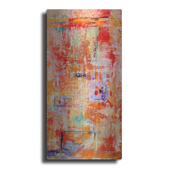 Luxe Metal Art 'Creshendo' by Pat Saunders-White Metal Wall Art, 24" x 48"