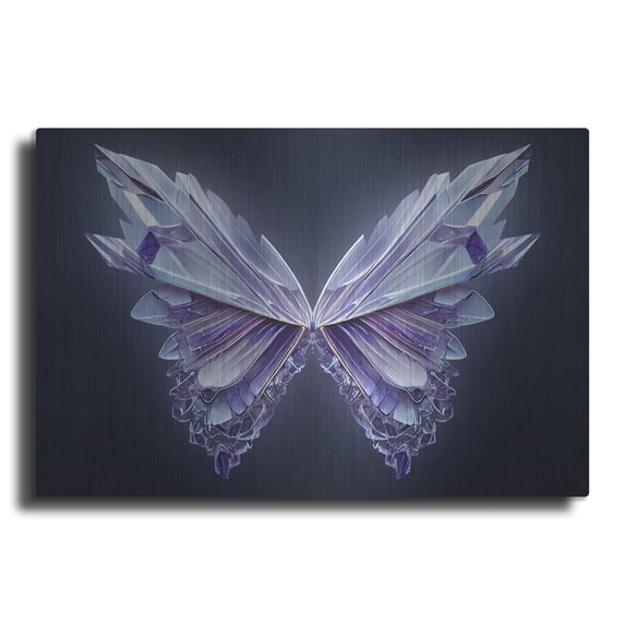 Luxe Metal Art 'Crystal Buterfly' by Luxe Portfolio, Metal Wall Art, 16"x12"