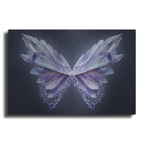 Luxe Metal Art 'Crystal Buterfly' by Luxe Portfolio, Metal Wall Art, 24"x16"