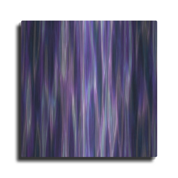 Luxe Metal Art 'Cyber Northern Lights' by Unknown Artist, Metal Wall Art, 24"x24"