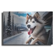 Luxe Metal Art Dalle 2024-12-31 11.11.43 - Siberian Husky Joy by Rey Klimt Metal Wall Art, 24" x 16"