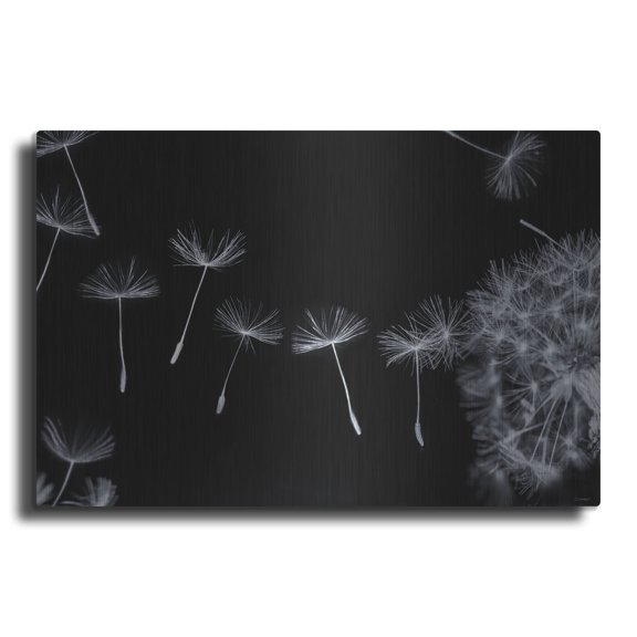 Luxe Metal Art 'Dandy Macro 18' by Gordon Semmens, Metal Wall Art, 16"x12"