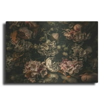 Luxe Metal Art 'Dark Floral Arrangement' by Incado, Metal Wall Art, 36"x24"