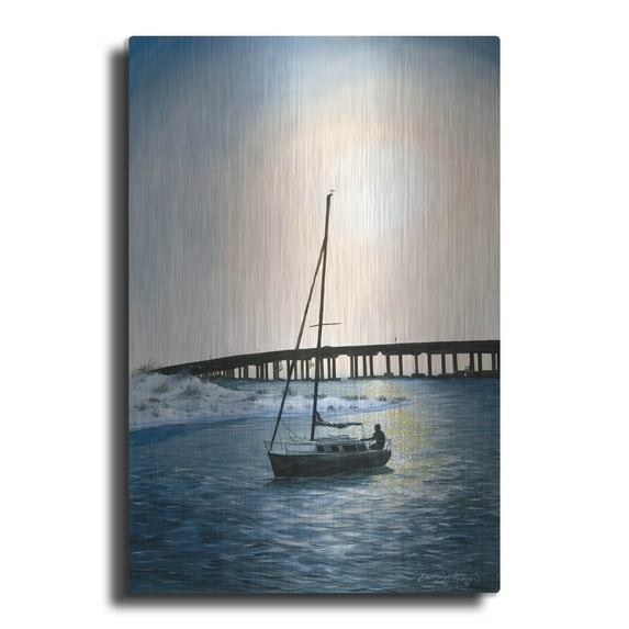 Luxe Metal Art 'Days End' by Dann Spider Warren, Metal Wall Art, 24"x36"