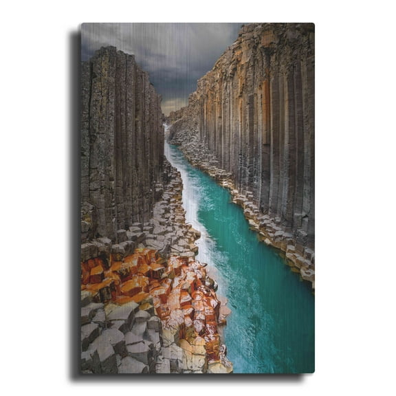 Luxe Metal Art 'Divided' Metal Wall Art, 16"x24"