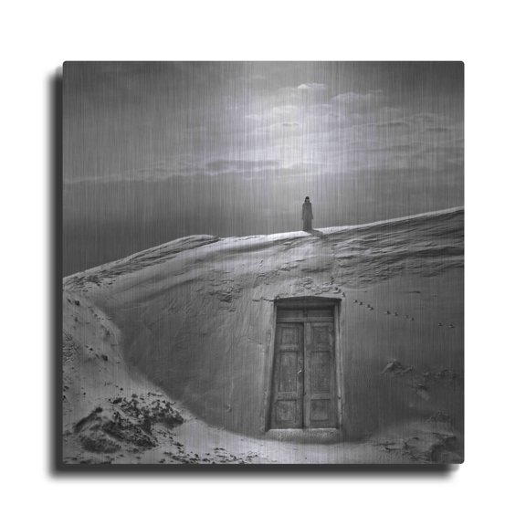 Luxe Metal Art 'Doors of Perception' by Dariusz Klimczak, Metal Wall Art, 12"x12"