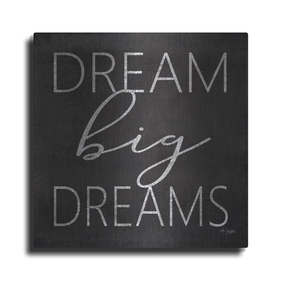 Luxe Metal Art 'Dream Big Dreams' by Jaxn Blvd, Metal Wall Art, 36" x 36"
