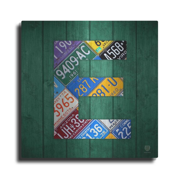 Luxe Metal Art 'E' by Design Turnpike, Metal Wall Art, 36"x36"