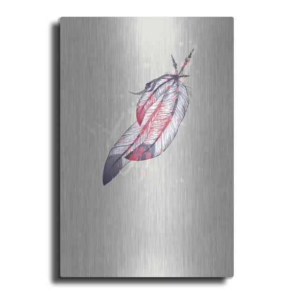Luxe Metal Art 'Eagle Feather I' by Incado, Metal Wall Art, 24"x36"