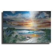 Luxe Metal Art Emerald Paradise by Dann Spider Warren, Metal Wall Art, 24"x16"