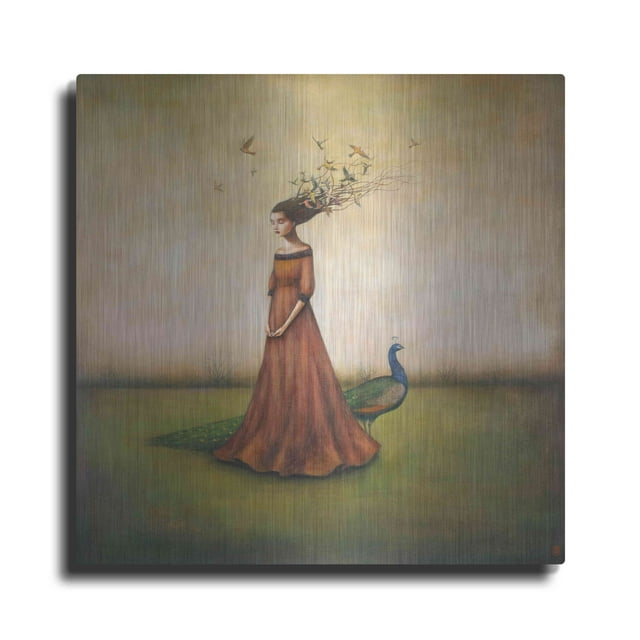 Luxe Metal Art 'Empty Nest Invocation' by Duy Huynh, Metal Wall Art, 36"x36"