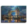 thumbnail image 1 of Luxe Metal Art 'England London Bridge' by Pedro Gavidia, Metal Wall Art, 24"x16", 1 of 8