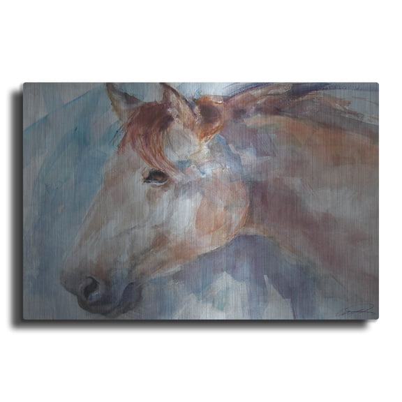 Luxe Metal Art 'Equine by Design' by Robert Campbell, Metal Wall Art, 24"x16"