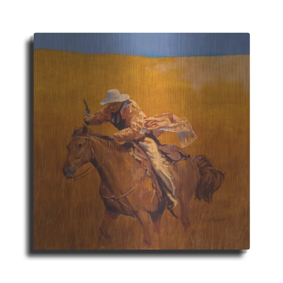 Luxe Metal Art 'Escape' by J. E. Knauf, Metal Wall Art, 12"x12"