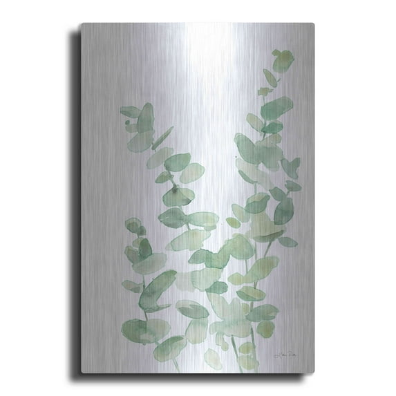 Luxe Metal Art 'Eucalyptus II' by Katrina Pete, Metal Wall Art, 12"x16"