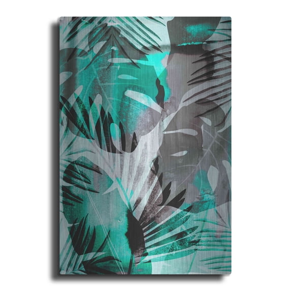 Luxe Metal Art 'Exotic Journey Green' by Andrea Haase Metal Wall Art, 12"x16"