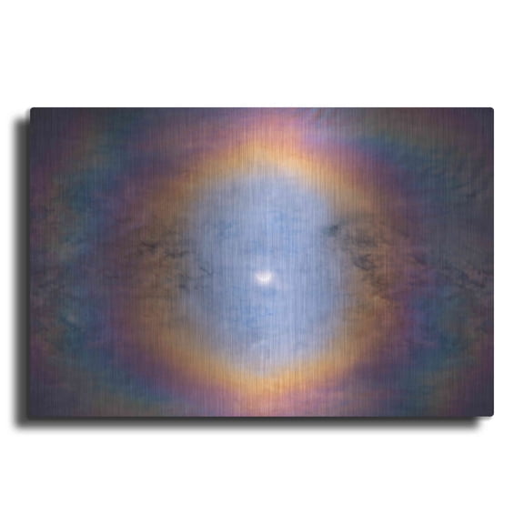 Luxe Metal Art 'Eye of the Eclipse' by Darren White, Metal Wall Art, 16"x12"