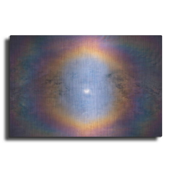 Luxe Metal Art 'Eye of the Eclipse' by Darren White, Metal Wall Art, 36"x24"