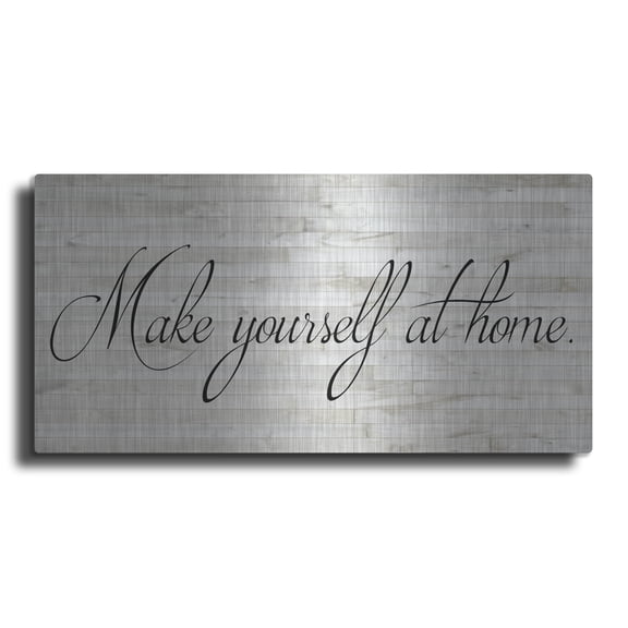 Luxe Metal Art 'Family Inspiration 4' by Alicia Ludwig Metal Wall Art, 24" x 12"