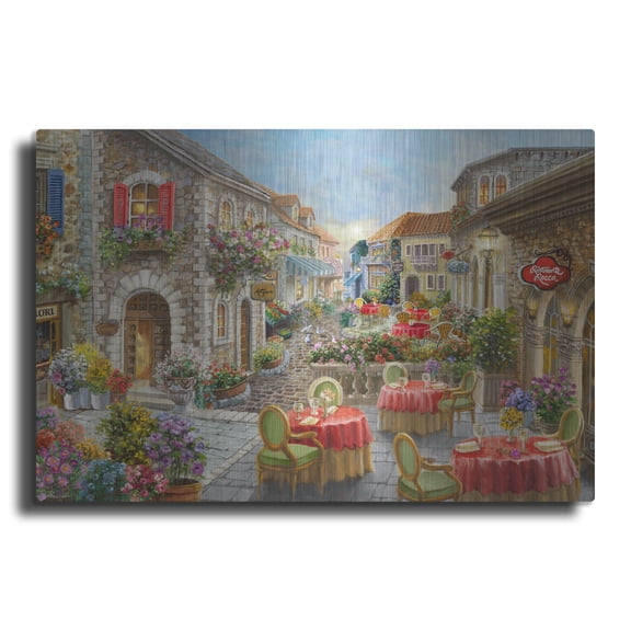 Luxe Metal Art 'Fiori Caffes' by Nicky Boehme Metal Wall Art, 36" x 24"